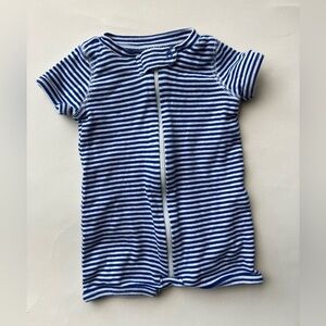 Primary Organic Cotton Navy and White Striped Baby Newborn Outfit